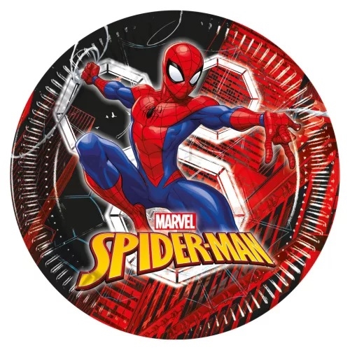 Spiderman World of Webs paptallerkner 23 cm , 8stk